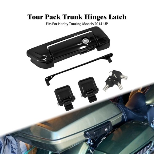 Black pack trunk latches - black,