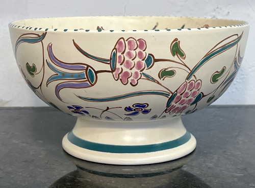 Honiton pottery footed bowl - honiton,