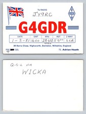 Ham Radio QSL QSO Postcard