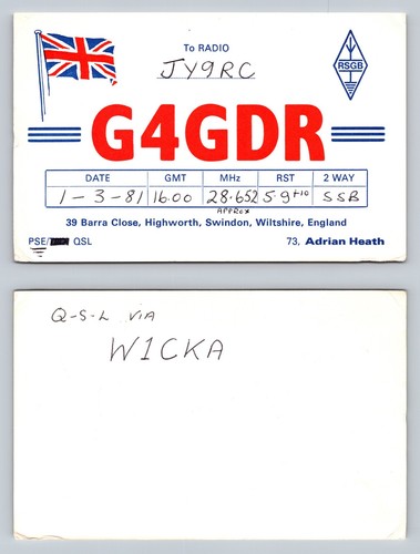 Ham radio qsl qso postcard - ham,
