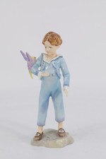 Vintage Royal Worcester The Parakeet figure  - BLUE - 3087 - 7" Tall VGC