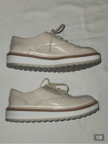 Women zara cream patent - zara,