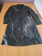 Vintage Black Tex Leather Long
