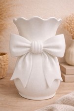 Bow Vase White Home Decor