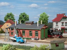 Double track locomotive shed