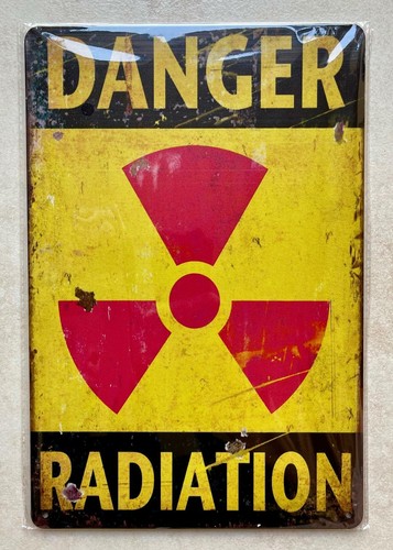 Danger radiation metal - radiation, sign