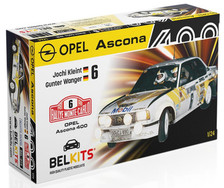 Belkits BEL019 Opel Ascona 400 MC 1981 Klein/Wagner 1:24 Scale Model Kit