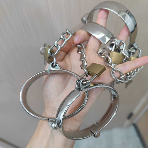 Metal wrist handcuffs ankle - metal,