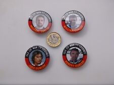 JOEY ROBERT MICHAEL & WILLIAM DUNLOP ISLE OF MAN TT  LEGENDS BADGES 38mm in size