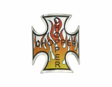 NEW! ABSOLUTE GENUINE IRON CROSS NAME PLATE WITH FLAME.