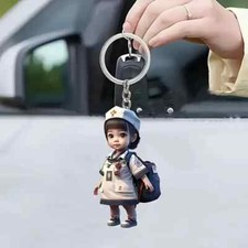 2D Acrylic Nurse Keyring Bag