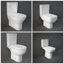 RAK Close Coupled Closed Back or Open Back Toilet With Cistern & Soft Close Seat