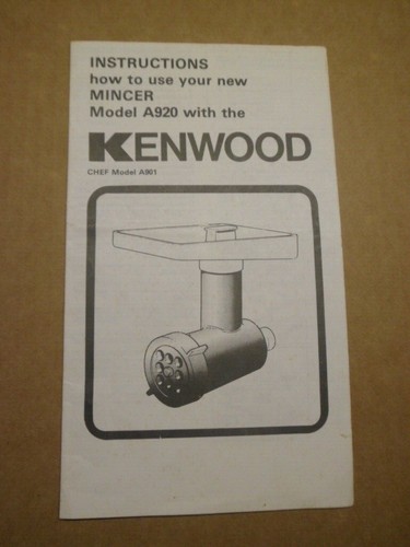 Kenwood chef a920 mincer - chef,
