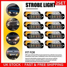 32x White Amber LED Strobe