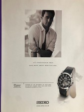 Seiko Kinetic Perpetual Watch 2005 A4 Original Advert
