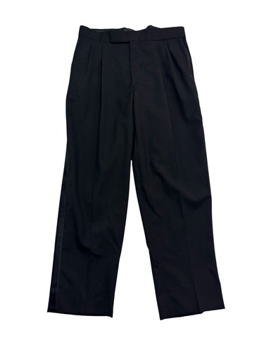 Vtg black tuxedo pants 34x30 - black,