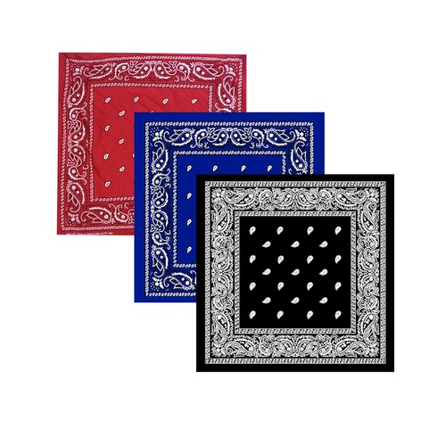 100 cotton paisley bandana - paisley,
