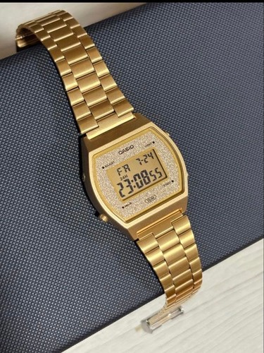 Casio gold glitter face - casio,