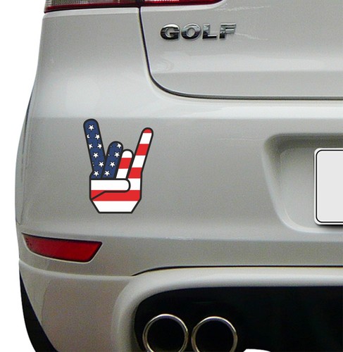 American usa flag hand - hand, horns