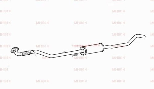 Exhaust middle silencer - middle,