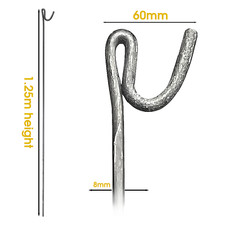 Fencing Pins  Thick Steel Fence Pins Non Galvanised Road Pins for Fence Mesh