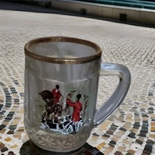 vintage clear glass mini mug