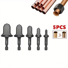 5x Tube Expander Swaging Air Conditioner Copper Pipe Drill Bit Flaring Tool