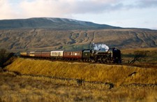 Original 35mm Rail Slide: MAINLINE STEAM: 71000 DOG: RIBBLEHEAD: S & C: 1995