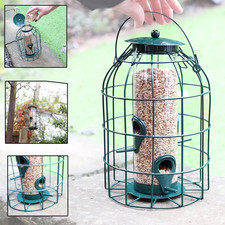 Bird Feeder Squirrel Resistant Bird Hanging Metal Feeding Station Green NEW UK