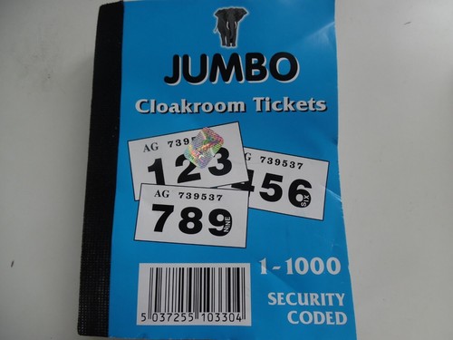 Raffle cloakroom tickets 1000 - raffle,