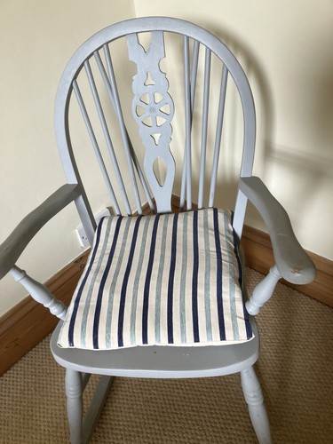 Painted beech and elm - elm, rocking
