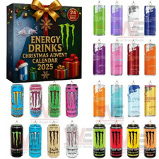 Christmas Countdown Monster Energy Drinks Advent Calendar 24 Days 2D Blind Boxes