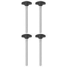 4 Pcs M8x100mm Male Thread Tee