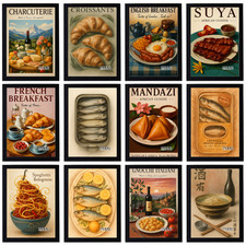 Vintage Food & Bars Poster -