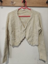 M&S Cream Fluffy Knit Bolero