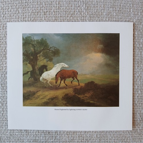 Vintage art print horses - vintage,
