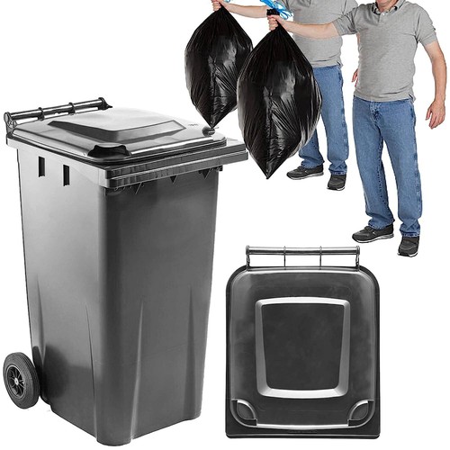 240l wheelie bin large grey - 240l,