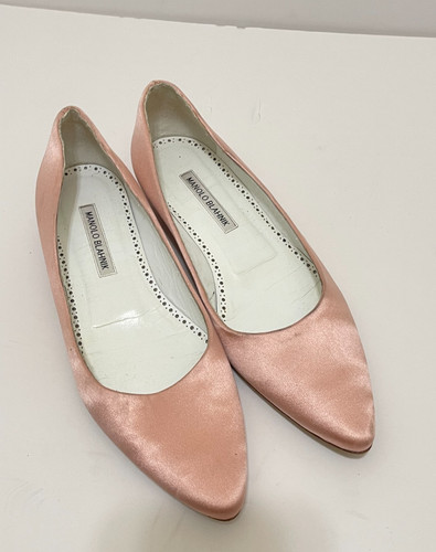 Manolo blahnik rose pink satin - manolo,