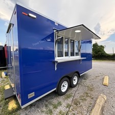 Modern Blue Food Trailer with