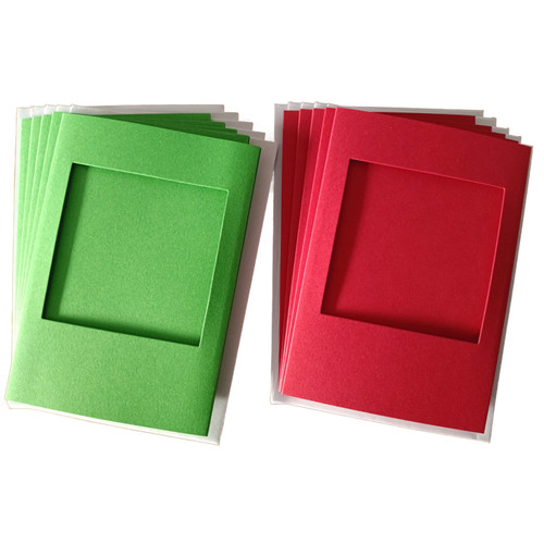 Square aperture tri fold card - tri,