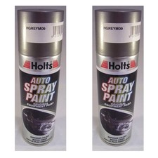 2x Holts Professional Car Grey Metallic Spray Paint 300ml HGREYM09