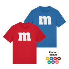 M&M T-Shirt Stag Do Couples Costume Joke Top Fancy Dress - Junior & Adults