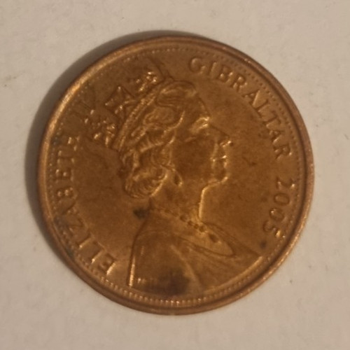 2005 one penny gibraltar - one, 1p