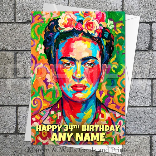 Frida kahlo birthday card - frida, card.