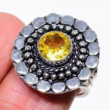 Yellow Citrine Gemstone 925