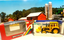 BRITAINS.FARM.1:32.RARE. VOLVO BM 2654 TRACTOR. YELLOW AUTOWAY SNOW PLOUGH. CAB.