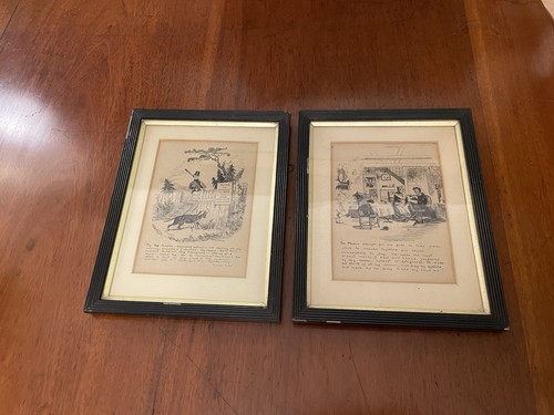 Pair antique pickwick papers - antique,