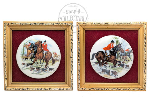 Pair framed staffordshire - of,