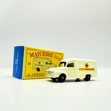 Matchbox Lesney 14c Bedford Lomas Ambulance BPW Boxed Regular Wheels