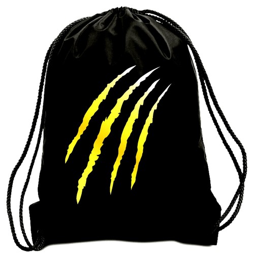 Gold tiger claw drawstring - gold, bag